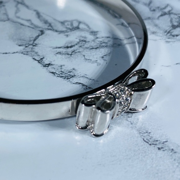Kate Spade Silver Bangle/Bracelet with Bow - Picture 2 of 4